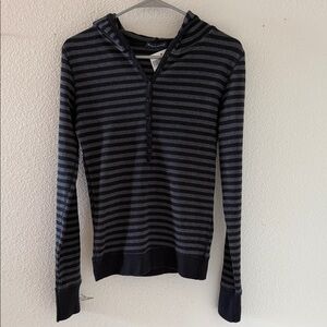 Brandy melville Striped hoodied Sweater